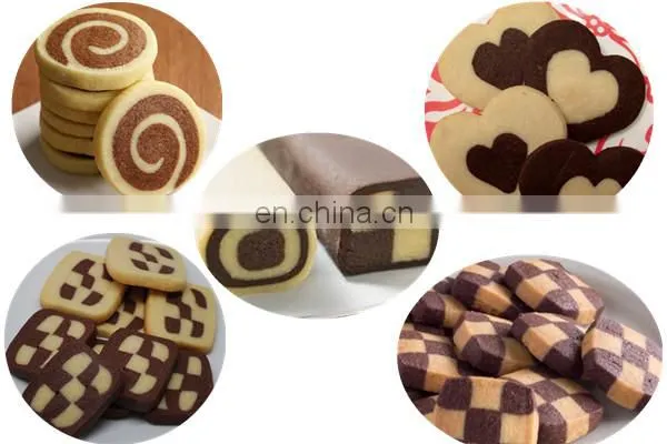 Double Filling Cookies Forming Machine/ Double Color Chocolate Filled Cookies Encrusting Machine photo-4