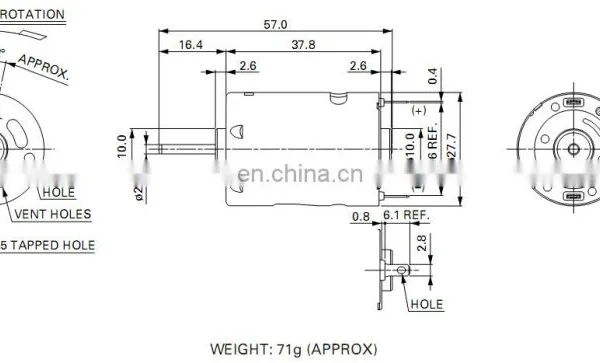 12V or 20V Printer dc Motor for Machine RS-380385H photo-5