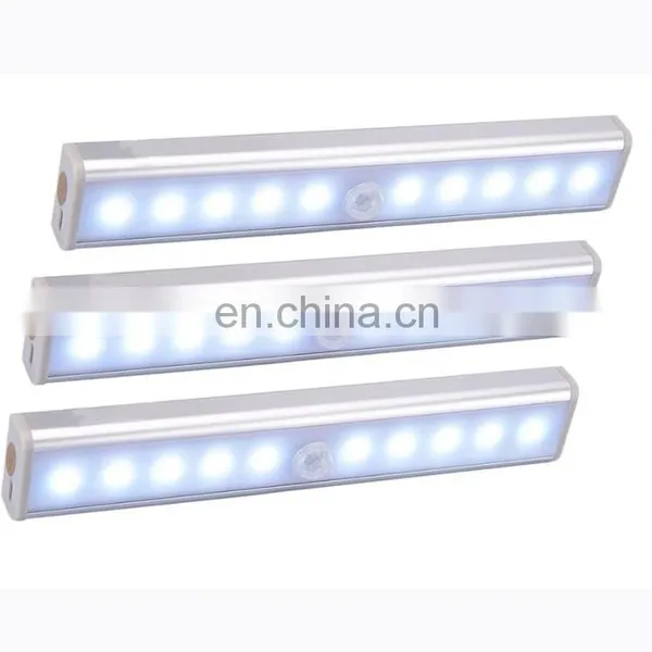 2019 Amazon Wireless Wardrobe PIR Strip Motion Sensor Light 10 Led photo-5