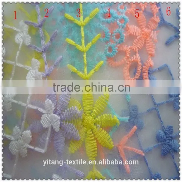 Fluorescence Color Embroidered Fabric photo-3