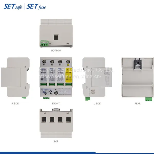 SD20/30r 3+1 Series DIN Rail Surge Protective Device Surge Protector DIN Rail SPD With RoHS & Reach Compliant photo-2
