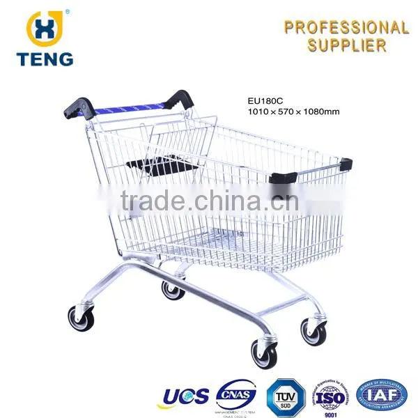 Four Wheels Supermarket Metal Shopping Cart Trolley photo-2