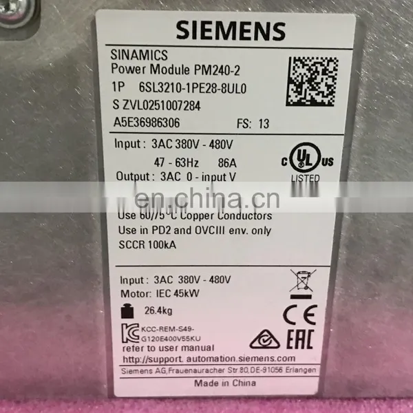 Brand New Siemens SINAMICS G120 Power Module PM240-2 6SL3210-1PE28-8UL0 photo-5