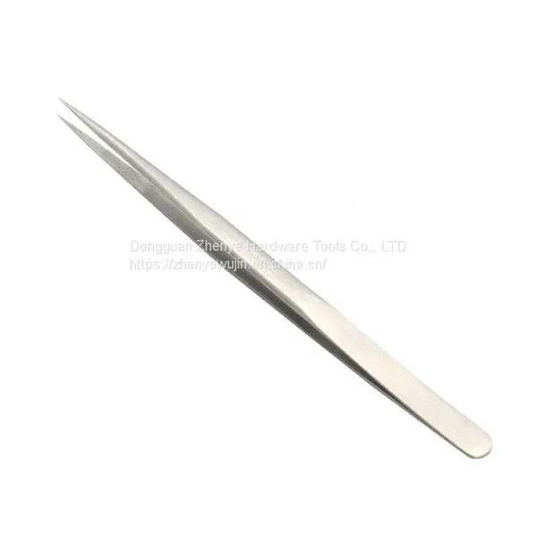 Stainless Steel Precision Sandblasting Tweezers Extremely Fine Pointed Straight Elbow IC Chip Electronic Super Hard Tweezers Clamp SS-11 Tweezers photo-5