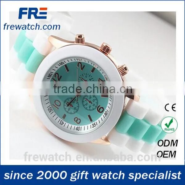 2015 Popular Contrast Color Silicone Watch for Young photo-4
