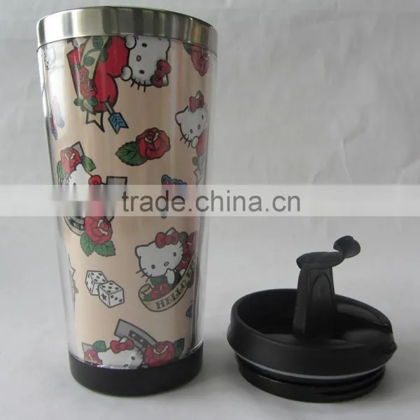 2015 New Item OEM Stainless Steel Inside Paper Stainless Steel Vacuum Travel Mug photo-2