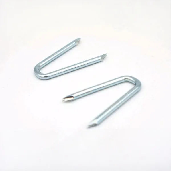 Galvanized U Fence Staples for Chain Link Fencing - 16 Gauge Steel, Made in China