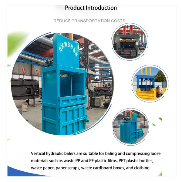 Vertical Hydraulic Baler Machine Waste Paper Baler for Recycling