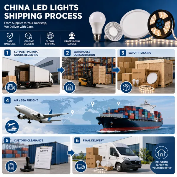 China LED Lights Shipping Agent for Lighting Importers photo-5