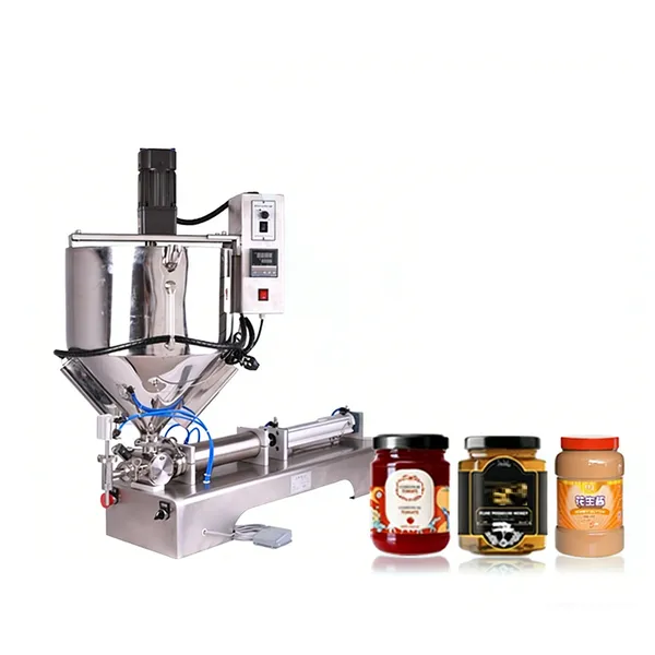 Semi-Automatic Heating & Mixing Horizontal Pneumatic Paste Filling Machine for Viscous Paste photo-4