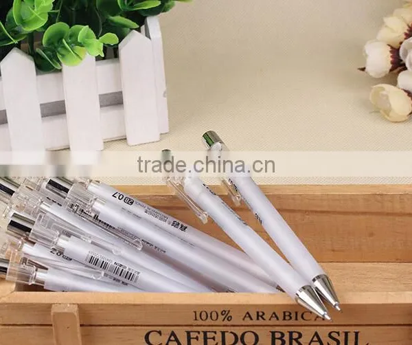 White Mechanical Pencil 0.5mm With Frosted Penhoder for Office photo-2