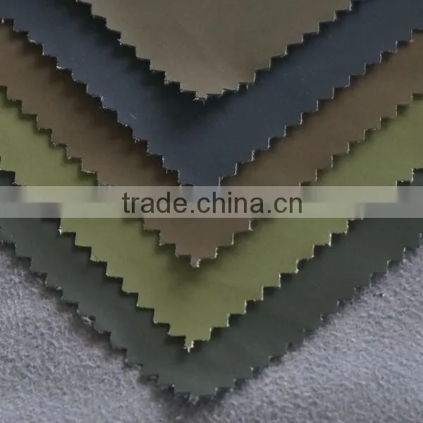 100% Polyester Suede pu Nubuck Fabric for Down Coat