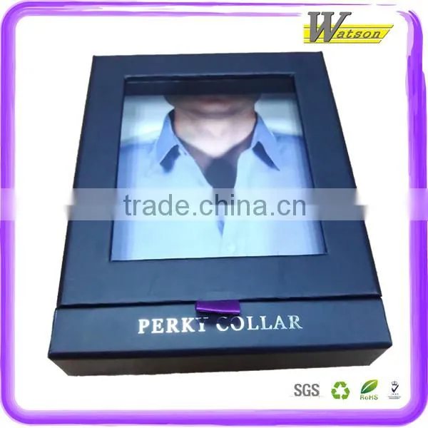 Factory Price Magnetic Flip Cardboard Gift Box With Transparent Window and Ribbon photo-3