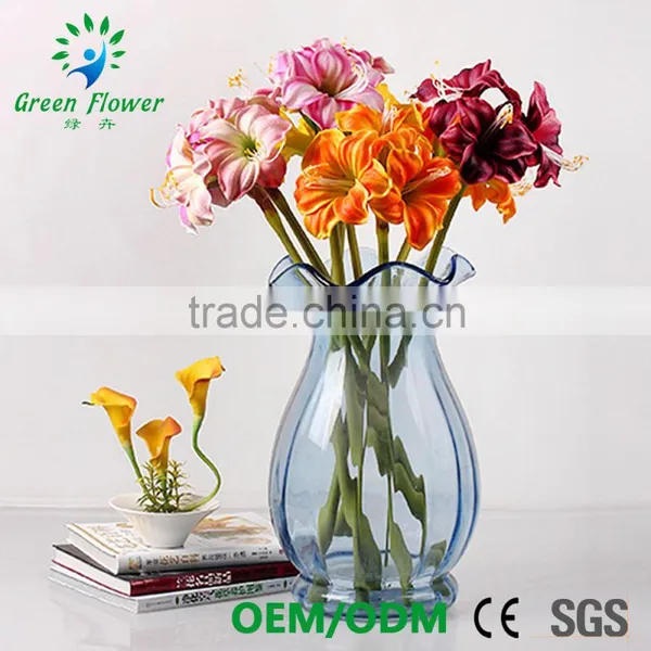 2016 Wholesale Multicolor Latex Artificial PU Flowers Amaryllis Real Touch Bouquet Wedding Bridal Decor Display Flower photo-2
