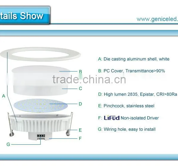 Super Bright 16W LED Ceiling Light Downlight Recessed Lighting Kit for Decoration Lighting Lamp photo-6