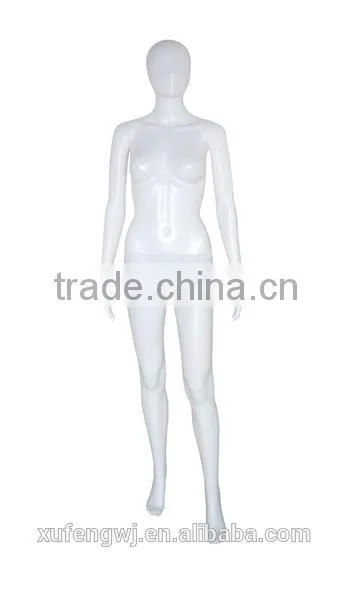White Color With Egg Head Adjustable Plastic Female Mannequins for Clothing Window Display photo-3