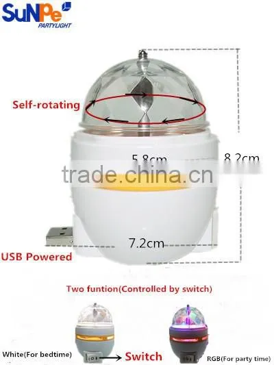 Hot Sale Crystal Magic Ball Rotating Diso Led Party Decoration Lights Bulb photo-5