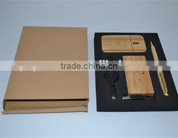 Bamboo Mouse USB 2.0 Hub Travel Gift Set for Computer photo-4