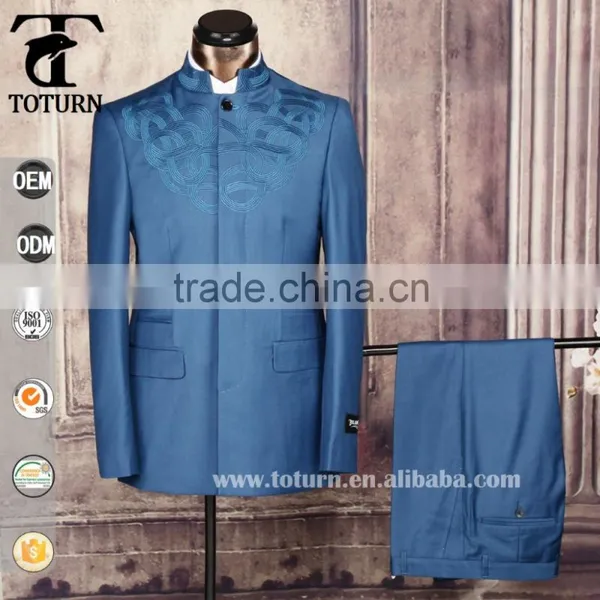 2016 Newest Made in China Wholesale uk OEM Mens Formal Embroidery Design Pant Coat Design Men Wedding Suits Pictures