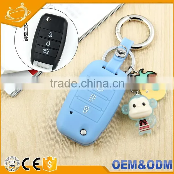 Silicone Cover Car Key Fob Holder Shell Flip Remote Key Case For KA Rio Sorento Sportage Picanto Soul Amanti K3 photo-5