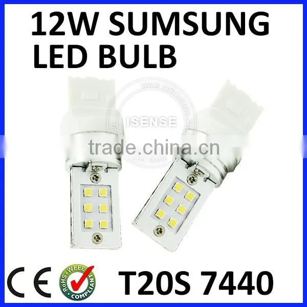 High Power Best Seller 12pcs Sum-sung Chips 12v 24v Brake Light 7440 T20 W21/5w 7443 Lamp Led Auto Led Light photo-4