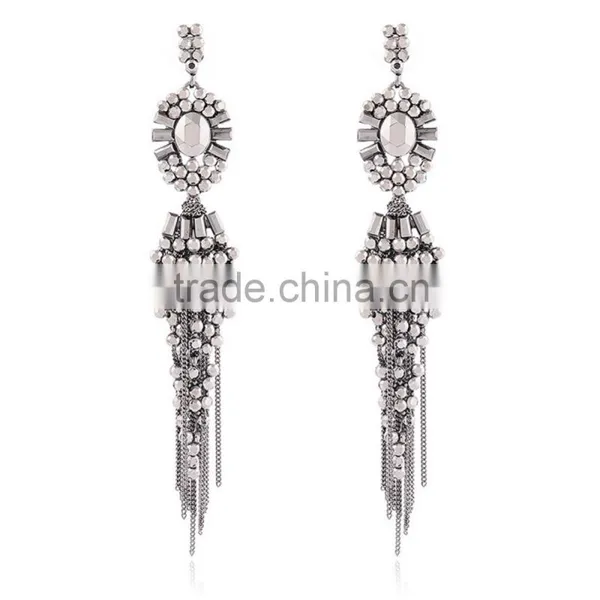 2016 A-bomb Wholesale Fashionable Golden Beaded Tassel Earrings photo-4