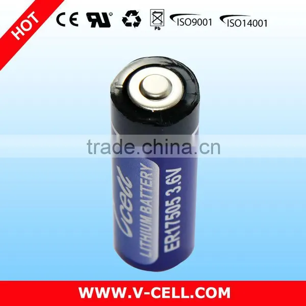 A 3.6V 3000mAh ER17505M Li-socl2 Battery