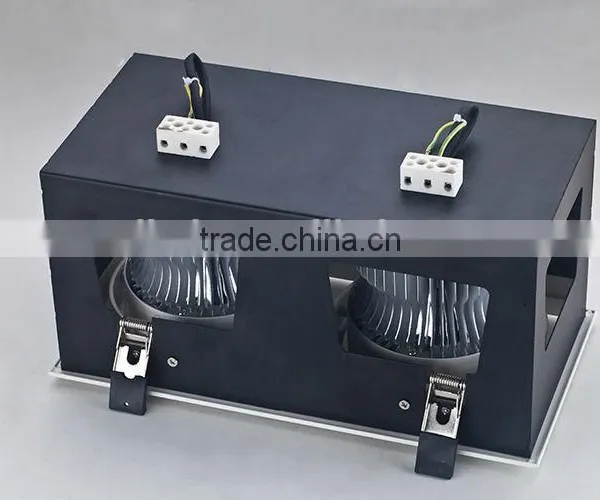 2015 New Design 2 Heads Recessed Frame High Power 2x45w Cob Led Grille Light photo-3
