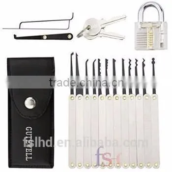 New Style locksmith tools for GOSO used locksmith tools15pcs unlocking lock pick key extractor tools
