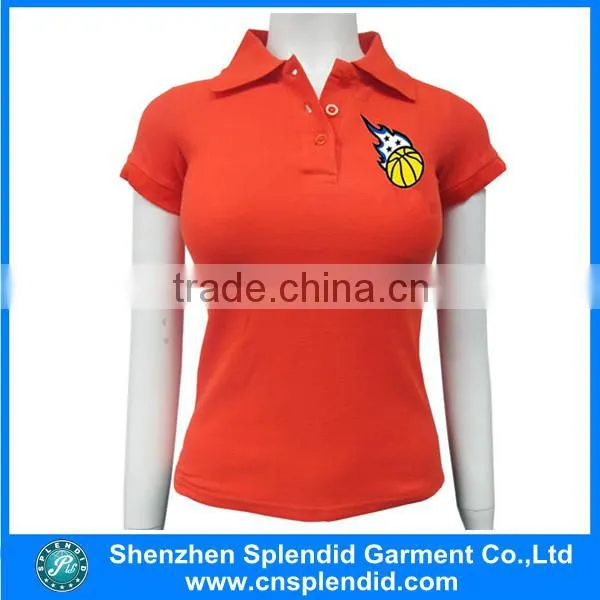 Custom Wholesale Comfortable Lady Polo Shirt photo-3