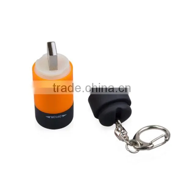 CE Certification ABS Colorful USB Rechargeable MINI LED Torch photo-2