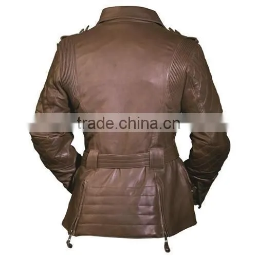 Leather Media Motorcycle Jacket for Women photo-2