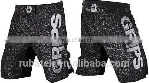 Grips Black Crocodile Fight Shorts photo-2
