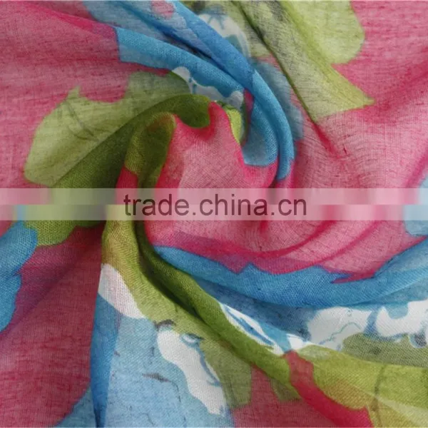 Flower Printed Viscose Big Scarf photo-4