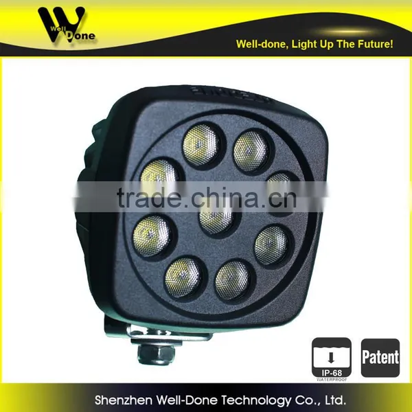 Factory Direct Offer Oledone 4.3" 27W Heavy Duty Mining Drilling Excavator Truck Tractor Trailer LED Work Light photo-3