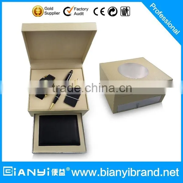 Promotion Customized Logo Genuine Leather/PU Leather Car Keychain/Key Chain With Pen, Watch,wallet for Gift Quality Choice