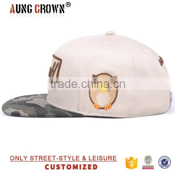 Unique Fashion Wolesale Embroidery Camo Flat Brim Hat Snapback photo-4