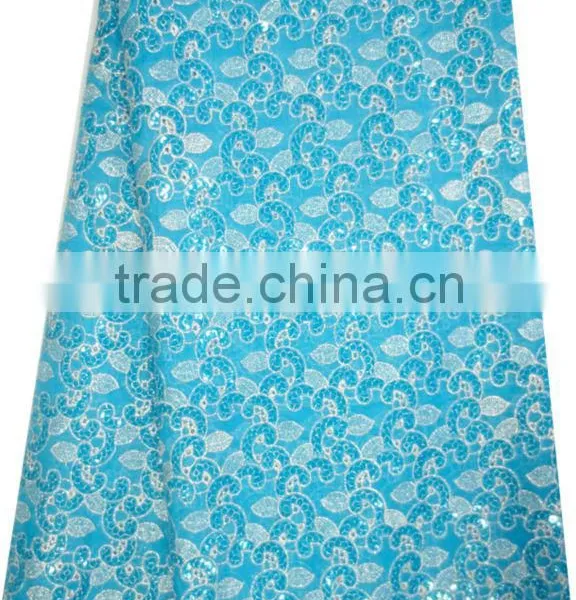 Top quality double organza lace with sequins embroidery