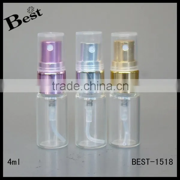 4ml Tube Glass Bottle Clear, e Liquid Perfume Sample Vail