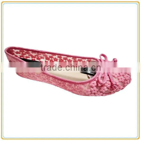 New Arrival Women Girl Shining Color Floral Lace Ballerina Comfirtable and Soft Sole Casual Shoes Quality Choice