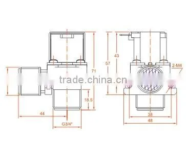 Plastic 3/4 Fitting Electric Water Valve 240v photo-2
