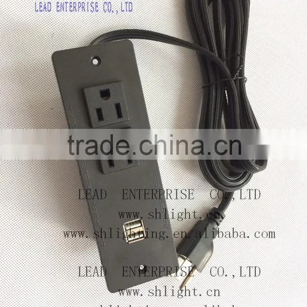 US Standard Recessed Mounted 2-outlet With 2 Combined USB Port photo-4