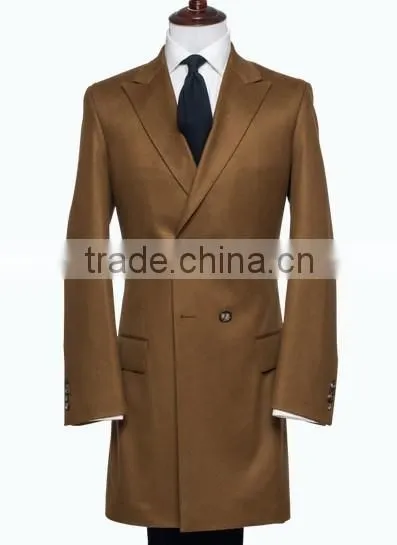 2016 Hot Style Custom Made Cashmere Long Double Breasted Men Coat photo-2