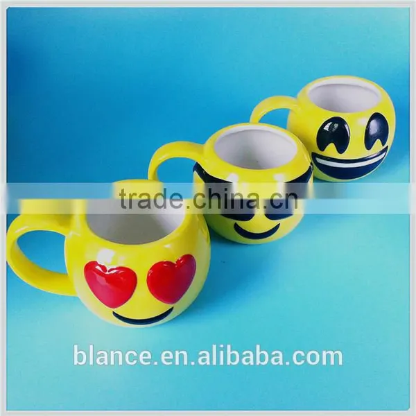 Popular 340ml Emoji Ceramic Mug in 3d Face Design photo-2
