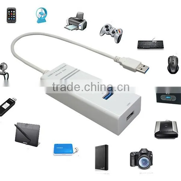 Portable High Speed 5Gbps Bulit-in 35cm USB Cable 4ports USB3.0 Hub for USB Device photo-6