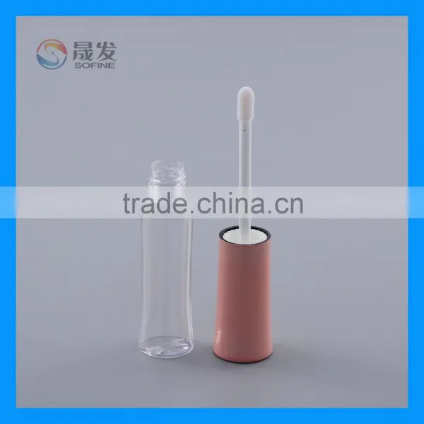 China Wholesale 10ml Clear Plastic Lip Gloss Hard Tube With Pink Cap photo-2