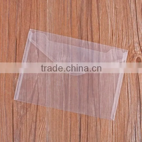 A4/A5 Transparent Clear PP Buckle File Pocket/File Bag With Button photo-2