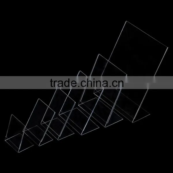 AD Paper Acrylic Sign Holder / Clear Table Card Display Stand photo-2