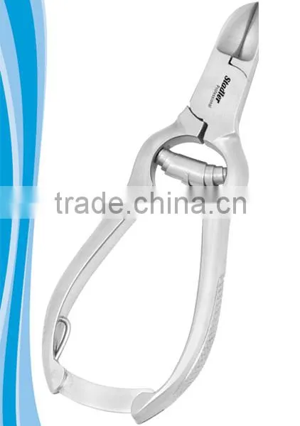 Nail Cutter Barrel Spring With Lock Knurled Handle Curved Jaw Size 13 cm