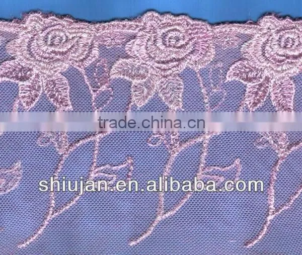 Red Embroideried Lace